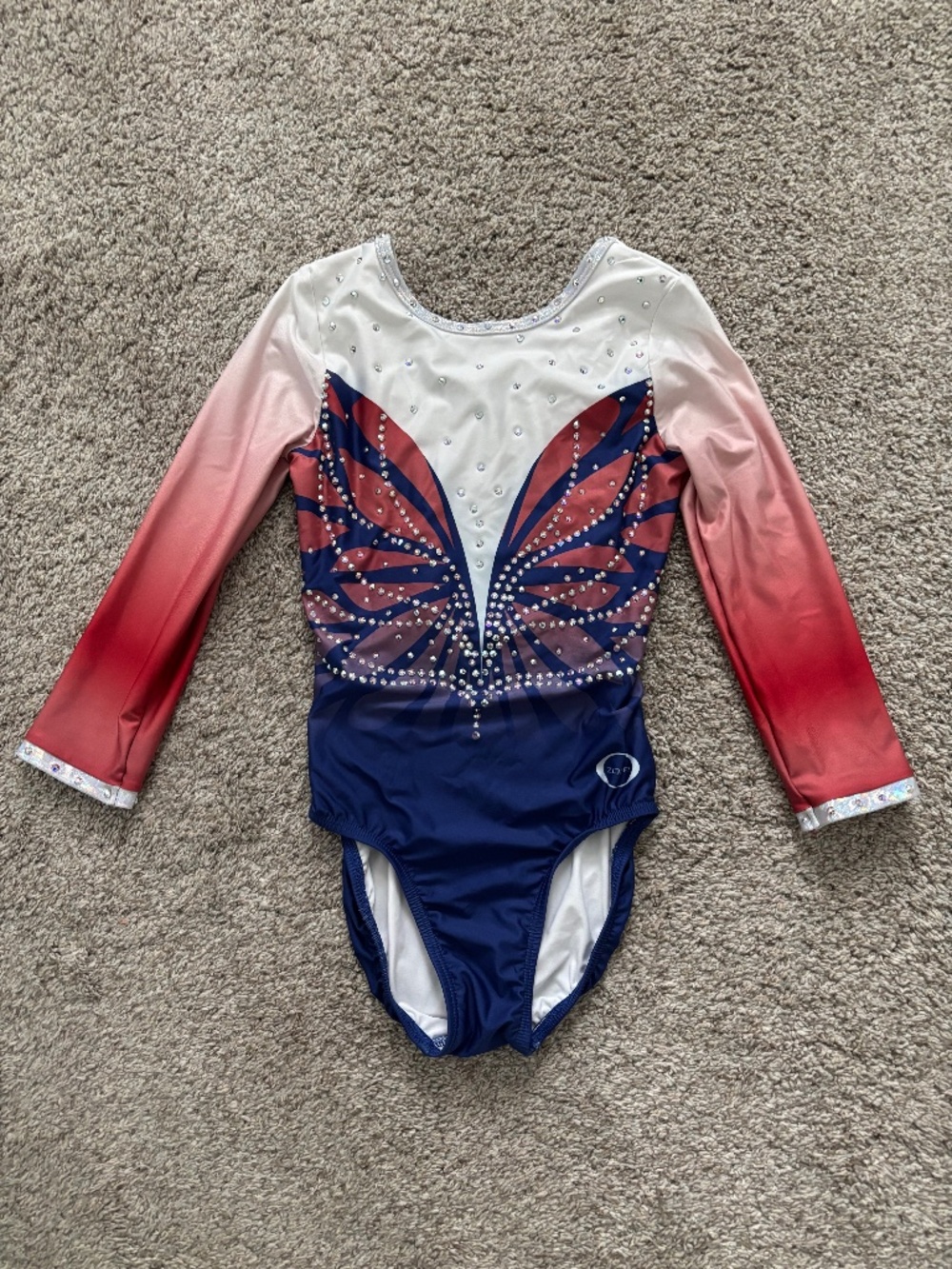 Adult XS Gymnastics Leotard with Rhinestone Detail